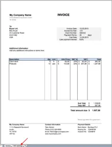 invoice excel-template for free