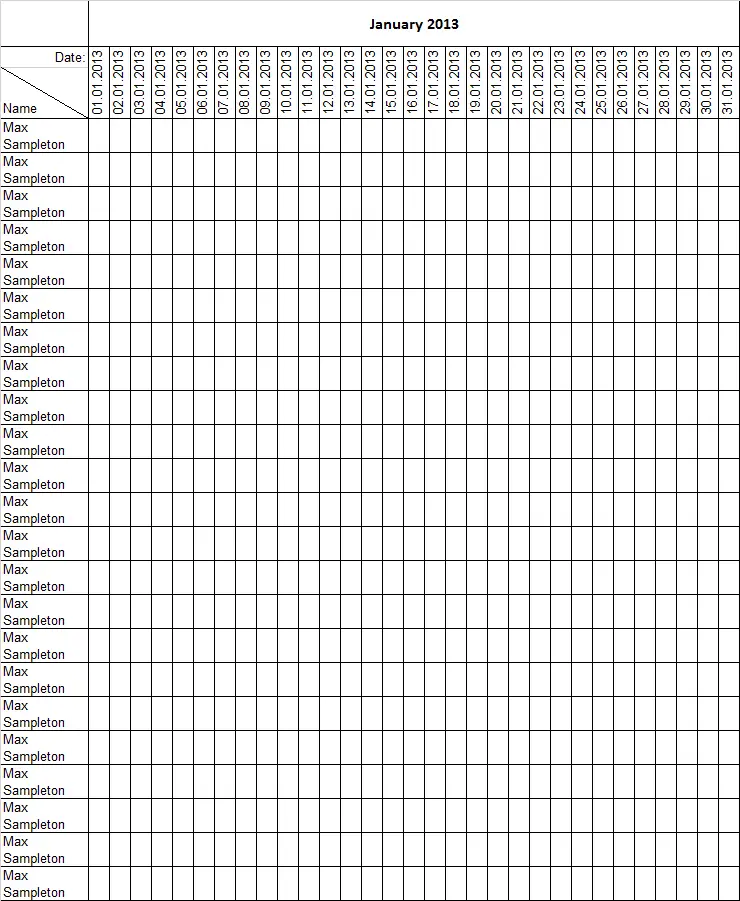excel template for attendance record free of charge excel