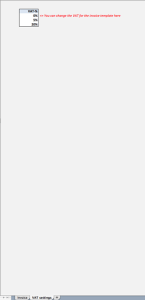 Change the tax in vat-spreadsheet