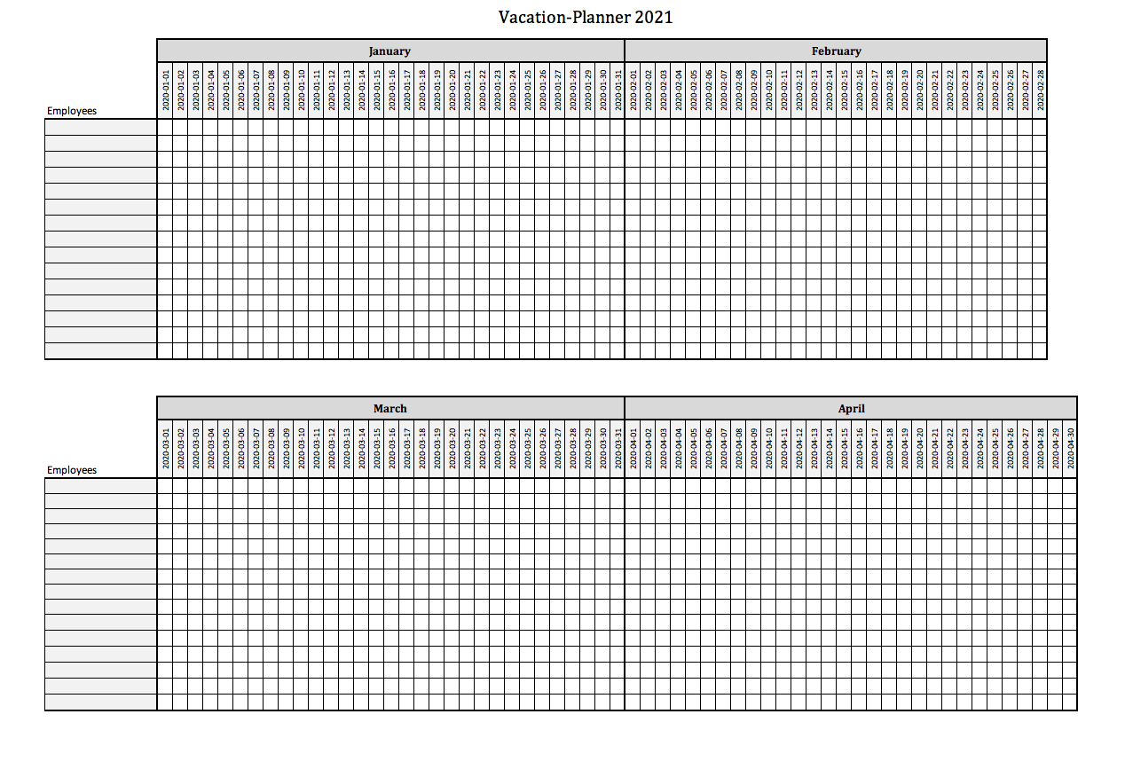 Holiday Chart Template