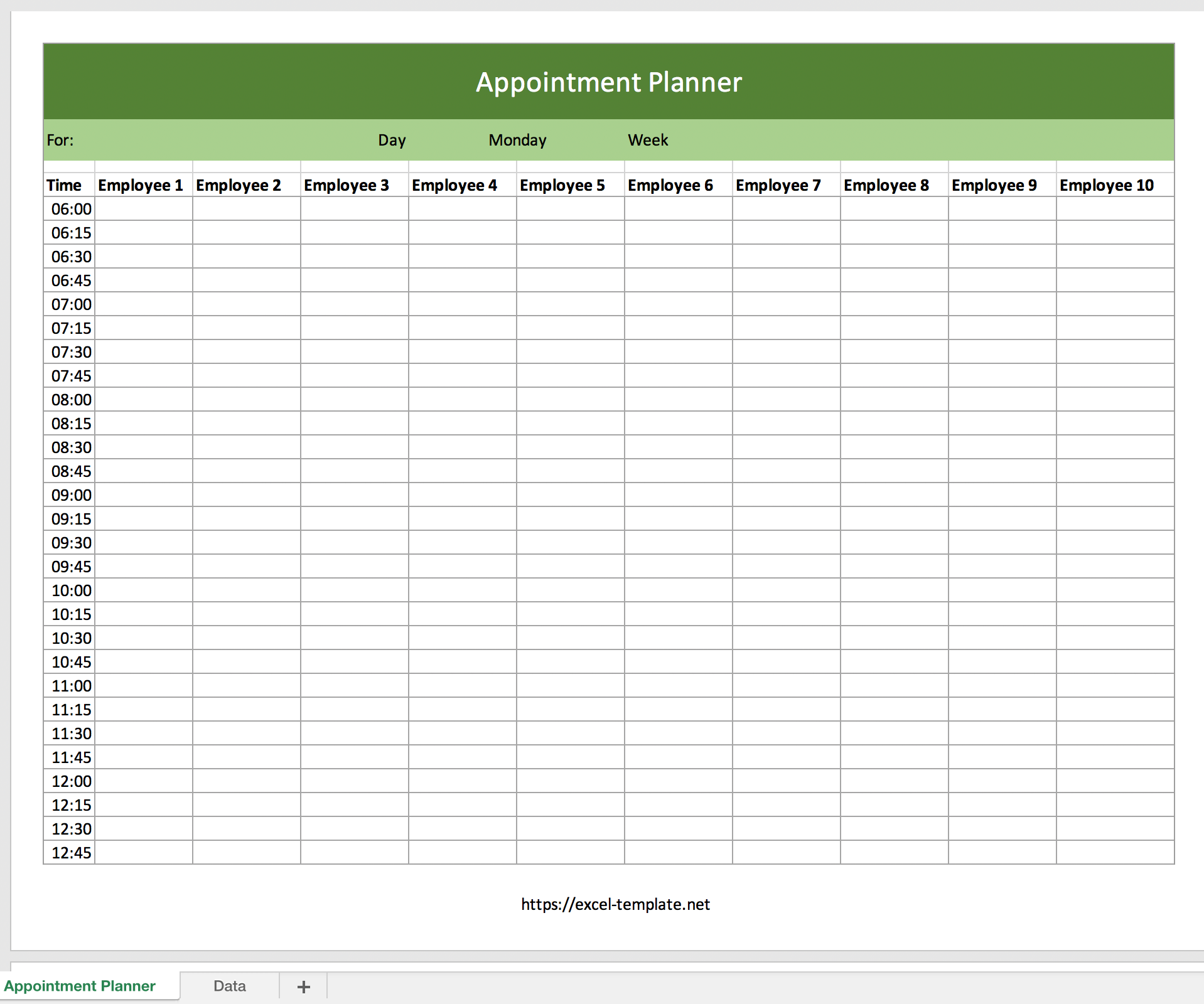 Excel AppointmentPlanner for free