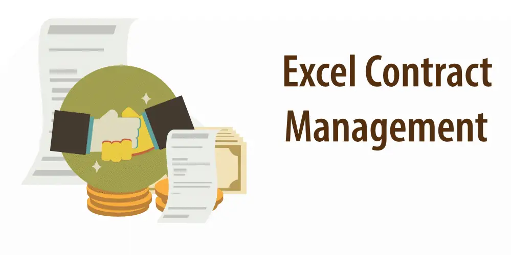 Article header "Excel Template Contract Management"