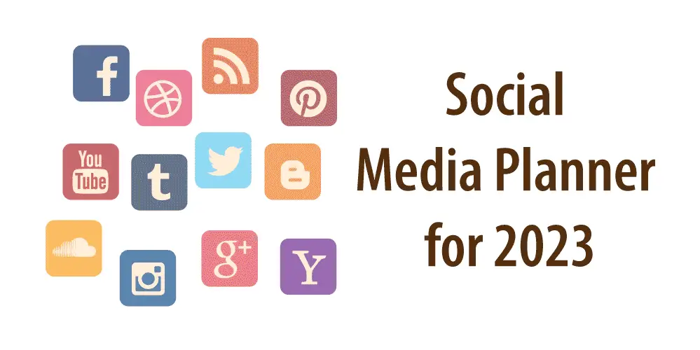 Header for article "social media planner 2023"
