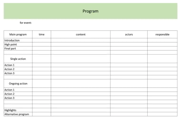 Streamline Your Event Planning With Our Free Excel Template Simplify
