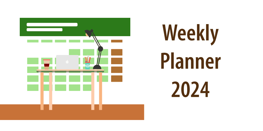 Banner for article "Weekly planner 2024"